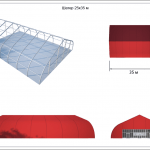 Тентовый ангар 25х35